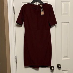 Maroon textured dress